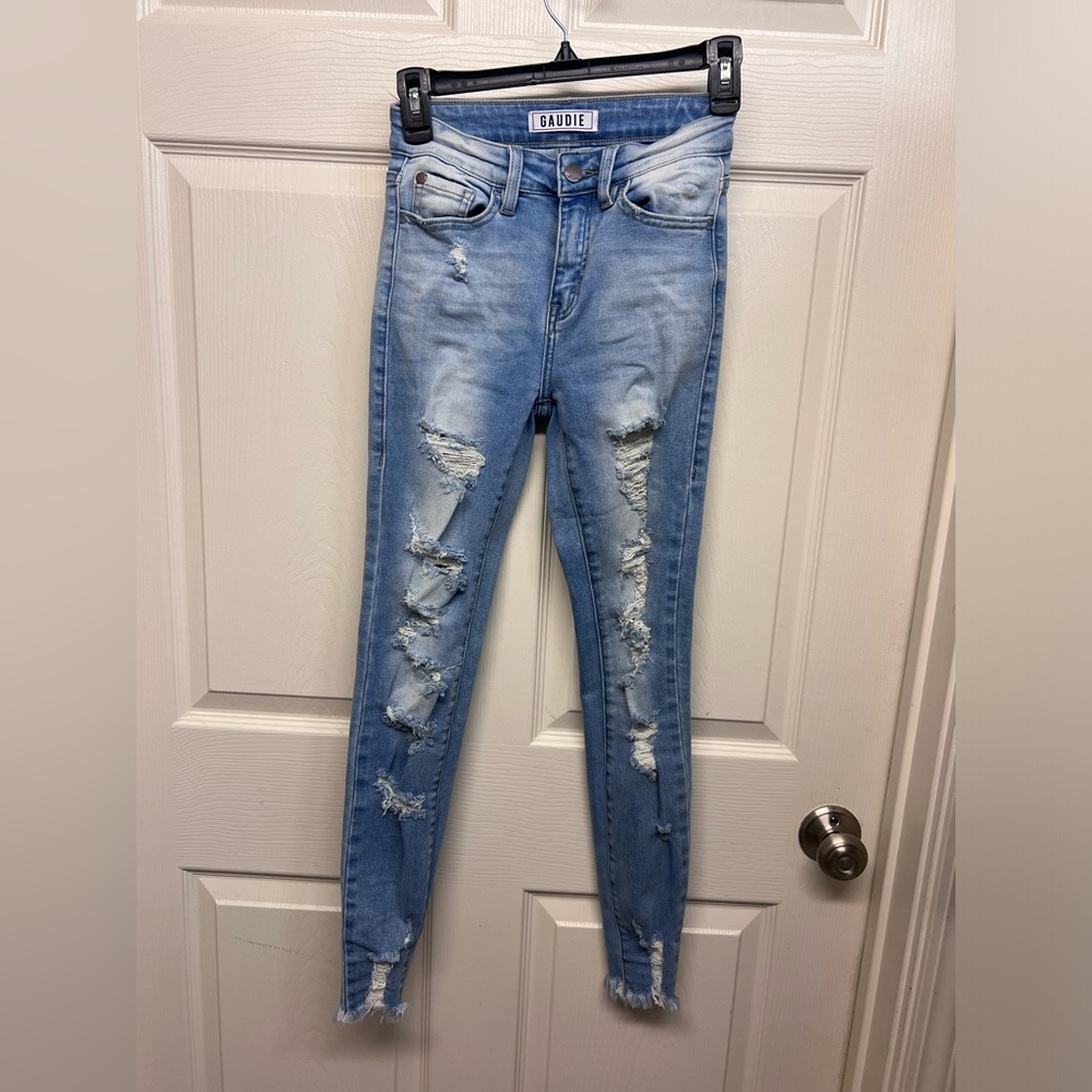 Nature Denim Distressed skinny jeans